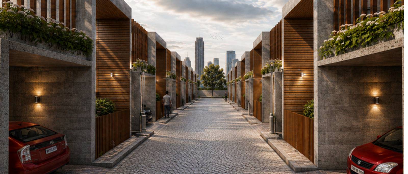 Row housing street in Sydney